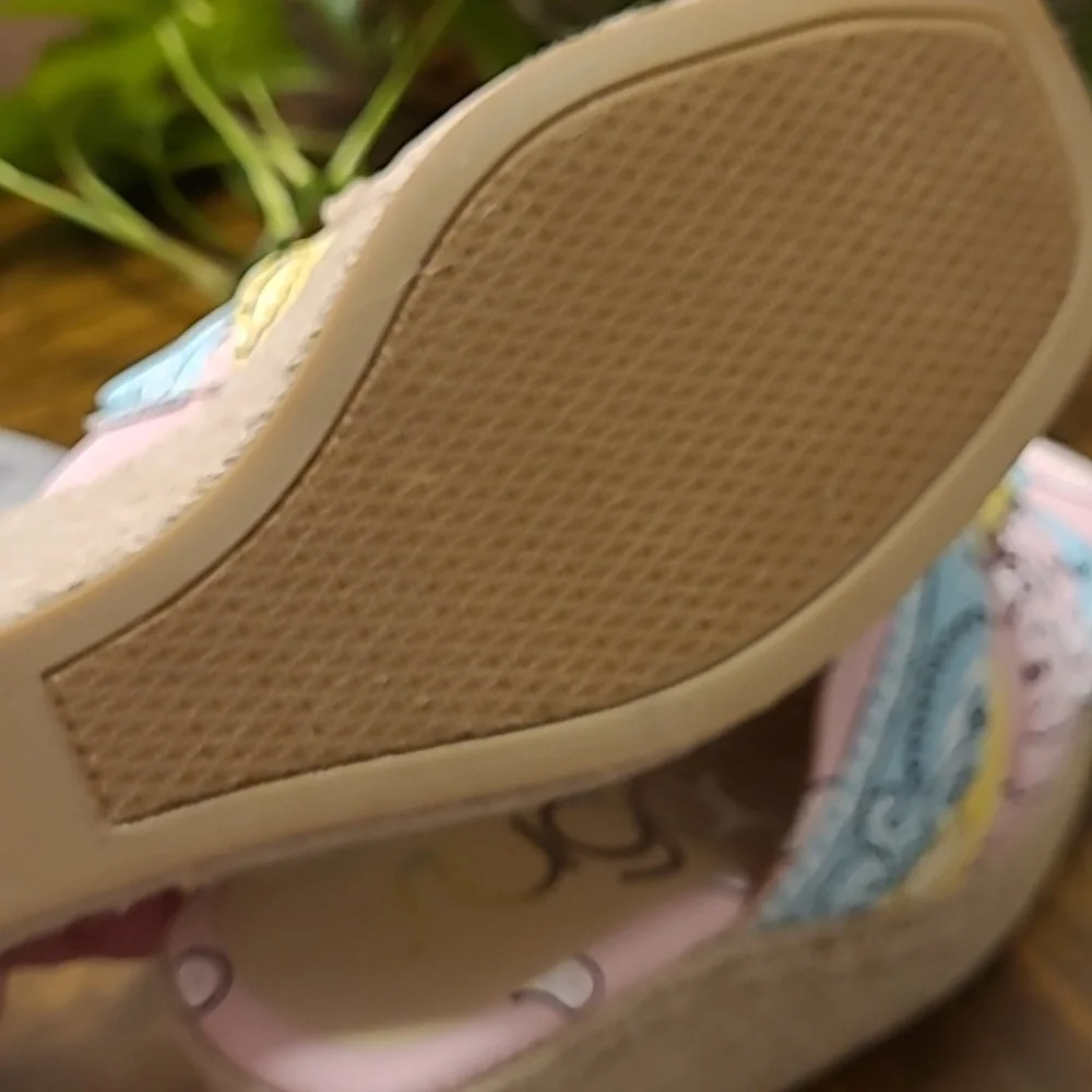 Sugar Harlem Wedge Sandal with knotty bow